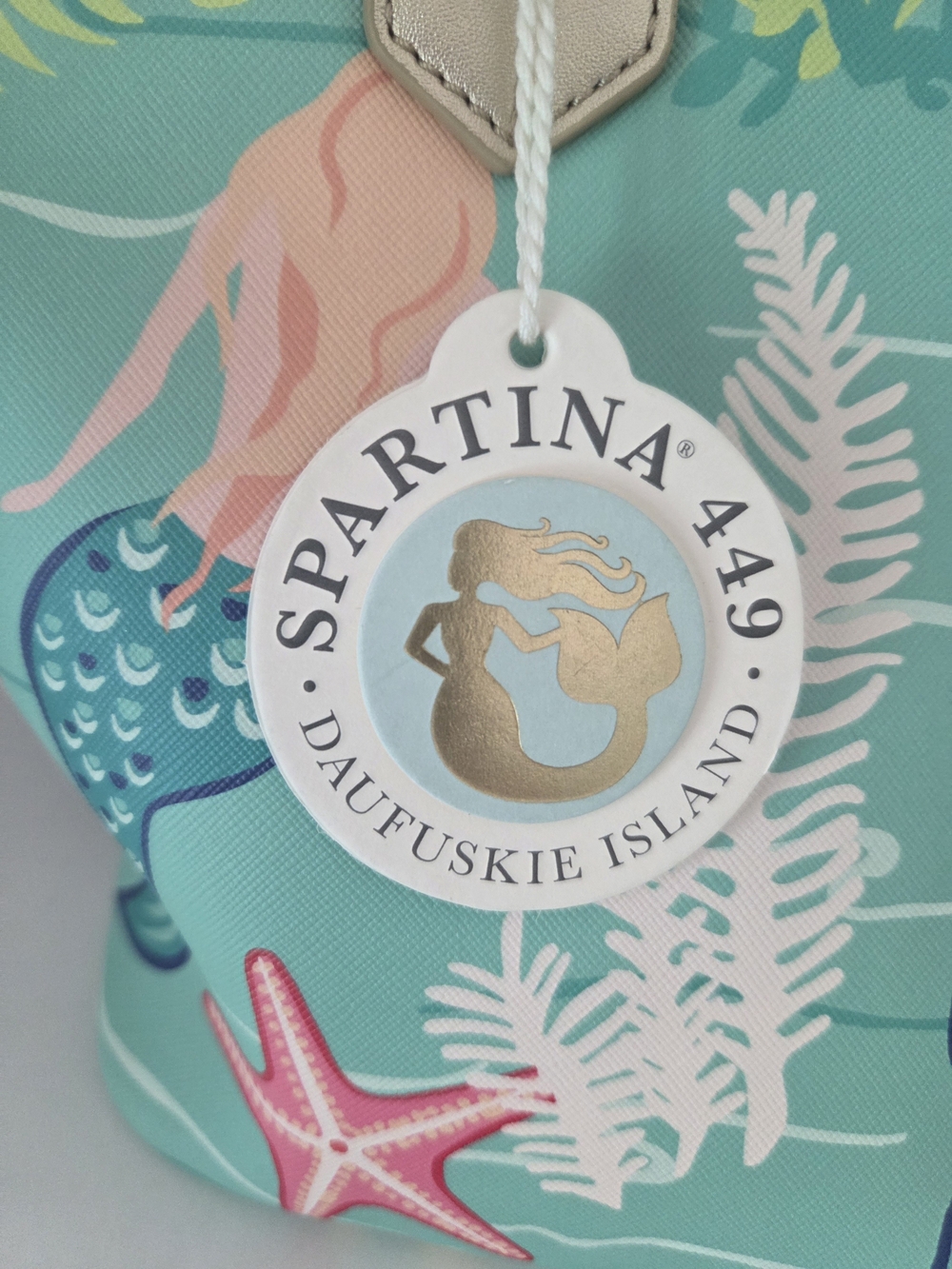 NWT. Spartina 449 Golden Mermaid Medium Tote - Picture 3 of 7